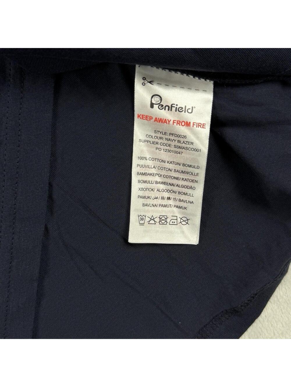 NWT Penfield Raglan Long Sleeve Tee Navy Yellow Men XXL Outdoor Casual gorpcore - Picture 8 of 10